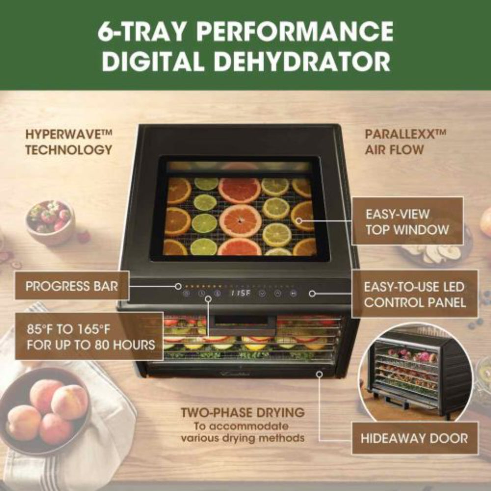 THS MEX10329 Excalibur 6 Tray Food Dehydrator, 53×44.50×31 cm