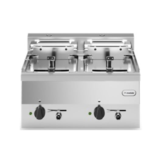 Modular F60/60FRES/2V10/T/ Electric Fryer with Tilting Heating Elements 2 Wells, 60x60x30 cm