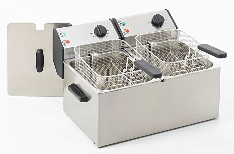 Roller Grill FD50D DOUBLE ELECTRIC FRYER - Counter Top, 39 x 42.5 x 32 cm