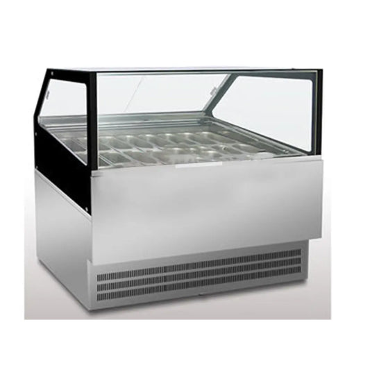 THS FGGSD-12LS Gelato Showcase Square Glass, 123x103.4x142.6cm