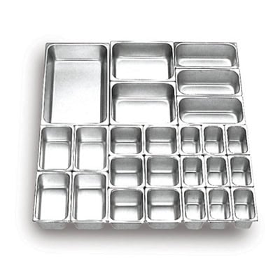 Berjaya FP 1/4-4 Stainless Steel Food Pan 100mm, 26.5x16.2x10 cm