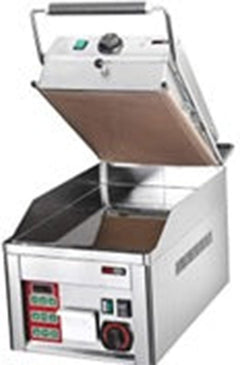 THS FSM-668 Heavy Duty Electric Operated Full Smooth Chrome Plate Clam Grill, 33x66x40 cm
