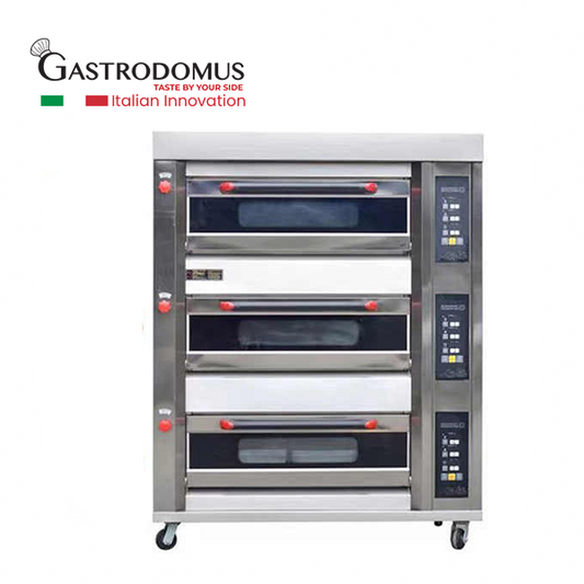 Gastrodomus 36ET 3 Deck Electric Oven, 6 Trays, 124 x 81 x 156 cm