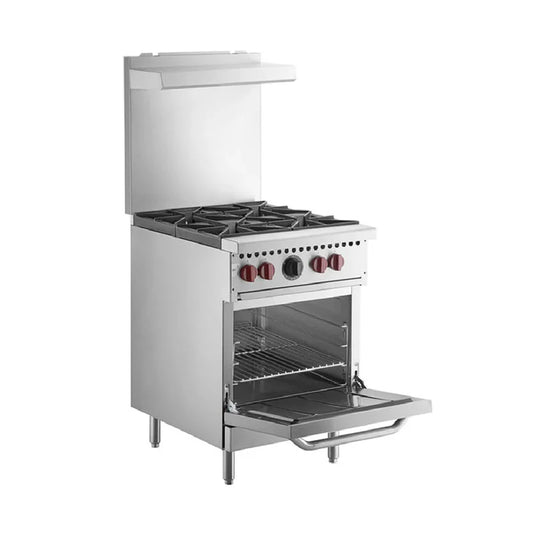 Primo/Ace S24-2 Four Burner Cooking Range with Oven, 28000BTU, 61x83x91.1 cm