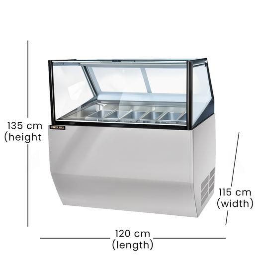 THS Ice Cream Display Freezer, 450 W, 120 x 76 x 135 cm