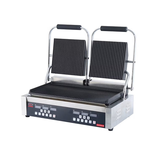 Faba GLD Table Top Double Contact Grill Grooved Top and Smooth Bottom