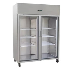 فريزر قائم ببابين زجاجيين مزدوجين من متجر هوريكا GN1410BTG
