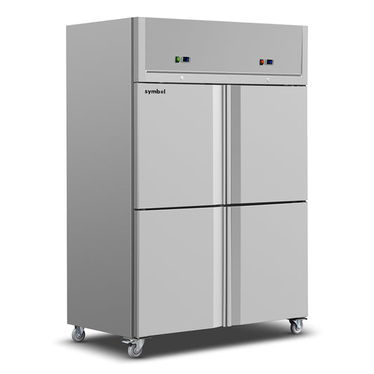 Symbol GN1410DT/D Stainless Steel Upright Chiller and Freezer Room, 148x83x204cm