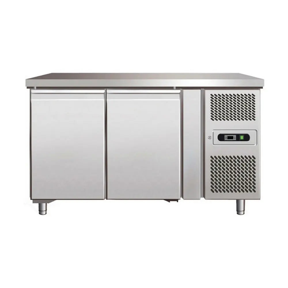 Symbol GN2100BT Stainless Steel Counter Freezer Two Door, 136x70x85cm