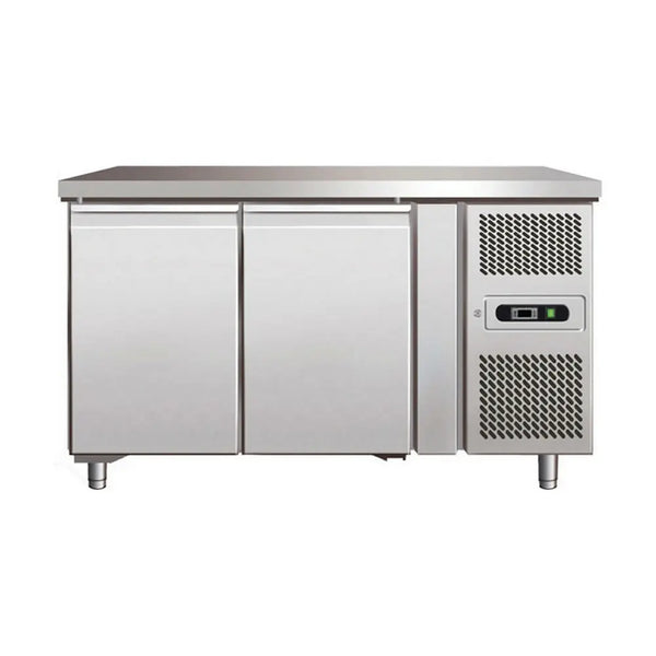 Symbol GN2100BT Stainless Steel Counter Freezer Two Door, 136x70x85cm