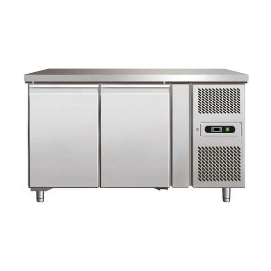 Symbol GN2100BT Stainless Steel Counter Freezer Two Door, 136x70x85cm