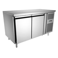 Symbol GN2100TN Stainless Steel Counter Chiller Double Door, 136x70x85cm