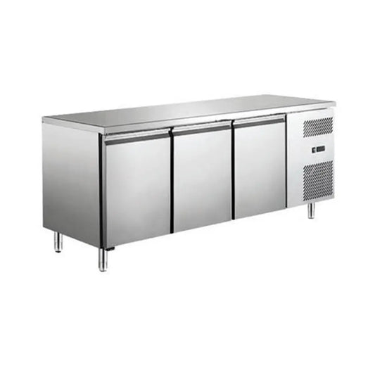 Symbol GN3100BT Stainless Steel Counter Freezer Three Door, 179.5x70x85cm
