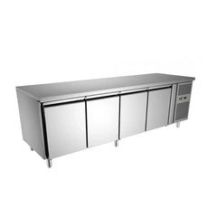Symbol GN4100TN Stainless Steel Counter Chiller Four Door, 223x70x85cm