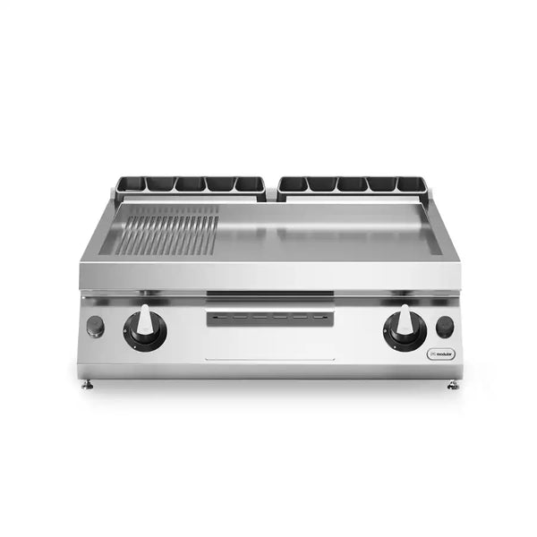 Modular R70/80FTG/LR/A Gas Grill, 1/3 Smooth & 2/3 Ribbed Plate, 12 kW, 80 x 73 x 87 cm