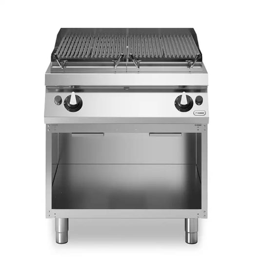 Modular R70/80GRLG/A Gas Lava Stone on Open Cabinet, 15 kW, 80 x 73 x 87 cm