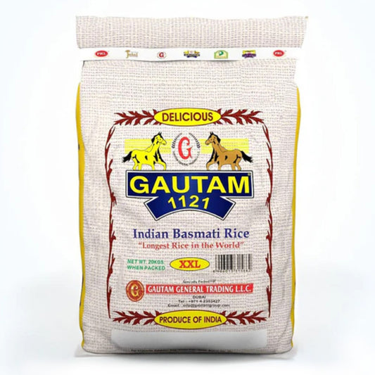 Gautam 1121 Indian L/G Basmati Rice 20 Kg Bag