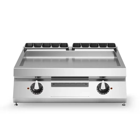 Modular R70/80FTE/LR/T Electric Grill, 1/3 Smooth & 2/3 Ribbed Plate, 10.8 kW, 80 x73 x 25 cm