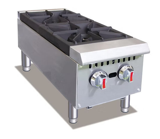 THS HDSCTH12 Hotplate Gas Countertop with Manual Cast Iron Burners