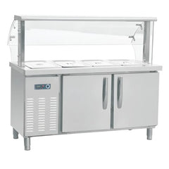 معرض تبريد فاخر بزجاج منحني من طراز THS HHBXT-150