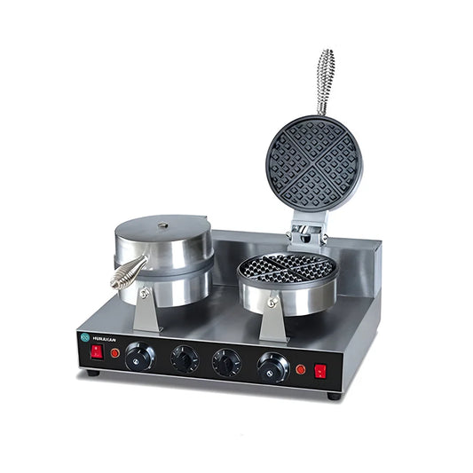 Hurakan HKN-GED1M/GP Waffle Maker Commercial-Grade Non-Stick Belgian Waffle Iron