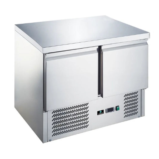 Hurakan HKN-GNL2TN/GP Refrigerated Counter Commercial Stainless Steel Prep and Storage Unit