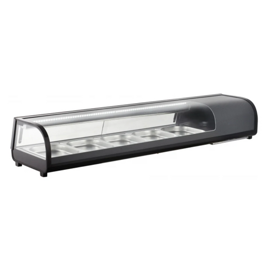 Hurakan HKN-SSH132B/GP Sushi Showcase Premium Refrigerated Display Case for Sushi and Seafood