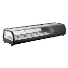 Hurakan HKN-SSH62B/GP Sushi Showcase Compact Refrigerated Display Case for Sushi and Seafood
