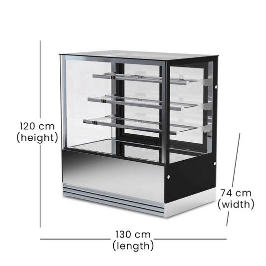 THS Cake Display Chiller with 3 Shelves, 700 W, 120 x 74 x 130 cm