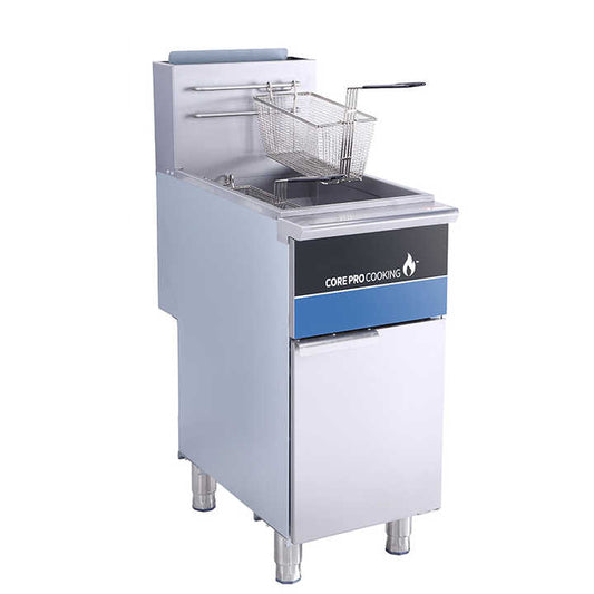 Core Pro DI-F4-LP Gas Fryer on Cabinet, 22 Liters, 39.4 x 77.9 x 113.7 cm