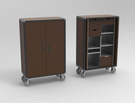 Wheelmate Housekeeping Cart 2 Space-Saving 2-Door L940 x W630 x H1100 mm