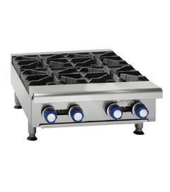 Imperial IHPA-4-24 Gas 4 Burners Countertop Heavy Duty Gas with 6 Open Burners, 127,000 BTU