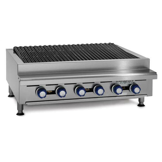 Imperial IRB-24 Charbroiler Gas 24'' Countertop wide Natural Gas, 60,000 BTU