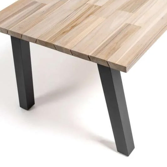 Alpen ITM00020  Grey Teak Rectangle Dining Table, 240 x 100 x 74