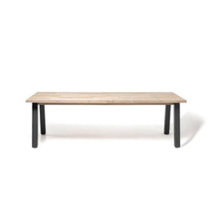 Alpen ITM00020  Grey Teak Rectangle Dining Table, 240 x 100 x 74