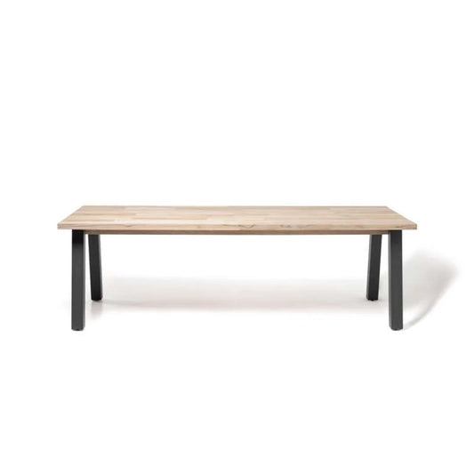 Alpen ITM00020  Grey Teak Rectangle Dining Table, 240 x 100 x 74
