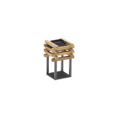 Bloc ITM00072 Charcoal Solar Powered Table Lamp, 19 x 19 x 30