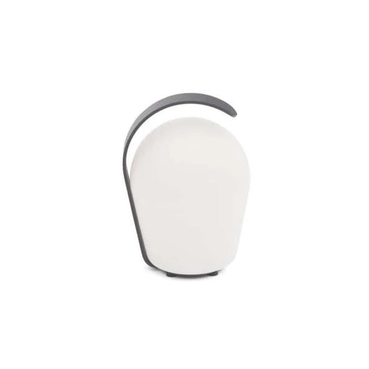 Bob ITM00097 Charcoal Small Half Loop Rechargeable LED Lamp, 11.7 x 10 x 16