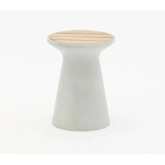 King ITM00282 White Round Side Table, 38.5 x 35 x 48