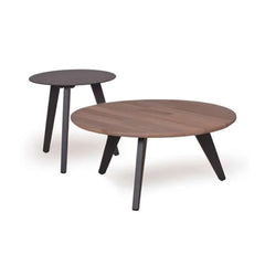 Mavis ITM00306 Teak Rustic Vintage Coffee Table Set, 75 x 75 x 35