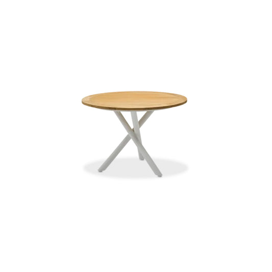 Mikado ITM00315 White Round Dining Table (without chairs), 110 x 115 x 6