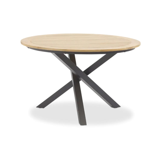 Mikado ITM00316 Charcoal Round Dining Table (without chairs), 120 x 120 x 6