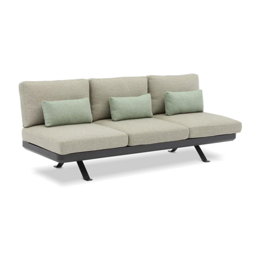 Orlando ITM00344 Charcoal 3-Seater Sofa, 208 x 72 x 41