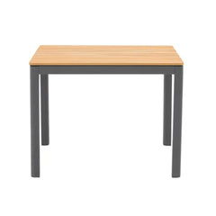 Pebble ITM00353 Charcoal Square Dining Table (without chairs), 100 x 100 x 74