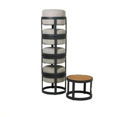 Totem ITM00617 Charcoal Set Of 5 Stools, 42 x 42 x 165