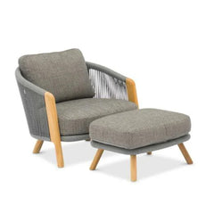Haven ITM00636 Charcoal Footrest, 61 x 52 x 39
