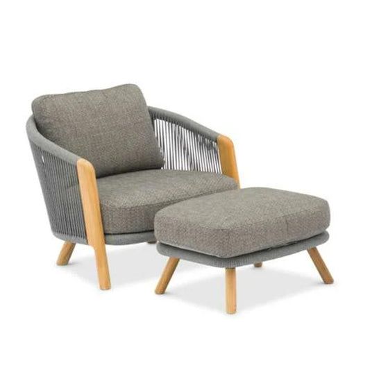 Haven ITM00636 Charcoal Footrest, 61 x 52 x 39