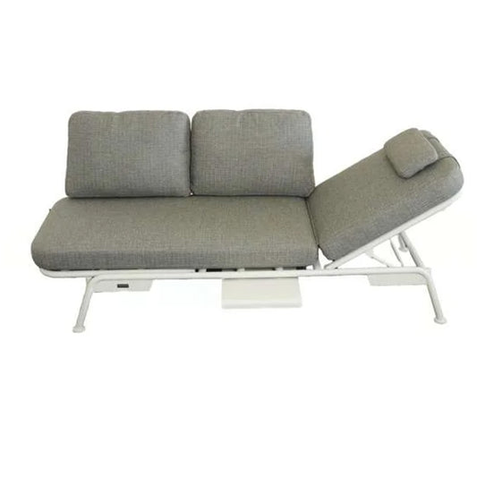Sunset ITM00670 White C/168 3-seater Sofa convertible to Sun Lounger, 198 x 81 x 78
