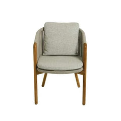 Haven ITM00967 Dining Armchair Mocha with White Rope, 57 x 63 x 77