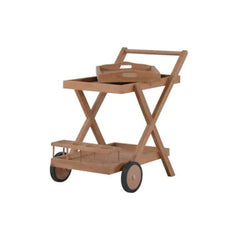 Parasol ITM02629 Vicky Teak Wood Tray Trolley